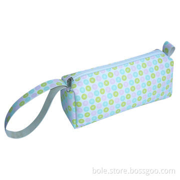 Promotional Cosmetic Bag with Wrist Handle and Nylon Zipper
